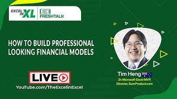 How to Build Professional looking Financial Models by Tim Heng | #EiEFreshTalk by Excel In Excel