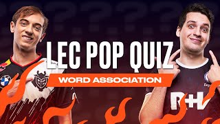 LEC Pop Quiz - Word Association