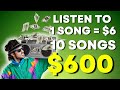 EASIEST Way To Earn $600 From Home By Listening To Music! | Make Money Online 2023