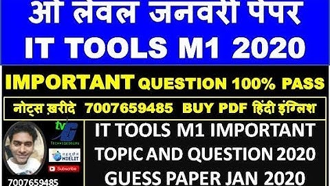 IT TOOLS AND BUSINESS SYSTEM JANUARY 2020 IMPORTANT QUESTION AND IMPORTANT TOPIC GUESS TOPIC 2020