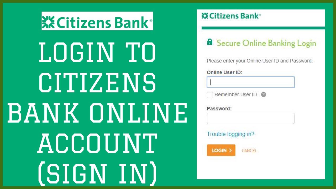 How To Login Citizens Bank Online Banking Account Citizens Bank Login 