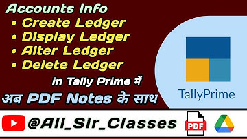 How To Create Ledger in Tally Prime ||| Single & Multi Method ||| Tally By Ali Sir @micecomputercenter