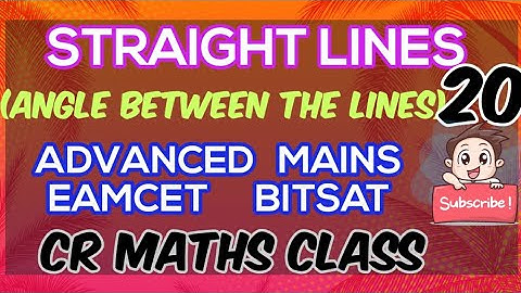 STRAIGHT LINES part20//Shortcut method /Advanced, Mains//Eamcet,Bitsat//INTER, CBSE //CR MATHS CLASS
