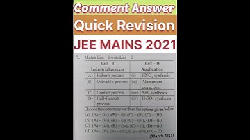 JEE Mains 2023 Quick Revision | P block Quick Revision| Jee Questions