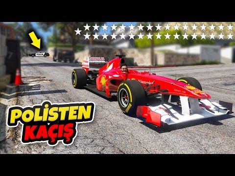 Formula 1 Arabalar ile 35 Yıldızda Polisten Kaçış - GTA 5