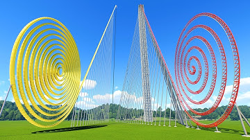 Water Slide vs Roller Coaster Spiral Loop – Planet Coaster 2