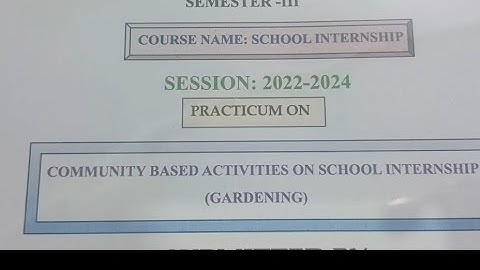 Gardening|Community Based activities on school internship| B.ed 3rd sem Practicum