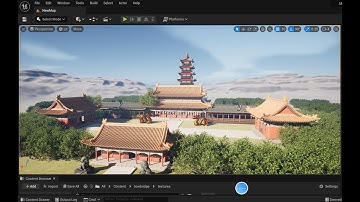 My Unreal Engine 5 homework: Chinese building and lumen lighting animation. 我学习虚幻五完成的作业：雄伟壮阔的中国建筑