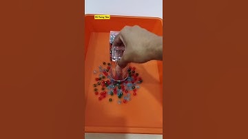 Colourful Pearls & Beads Drop From 2 Different Glasses. #shorts #asmr #drop #pearls #reverse #oddly