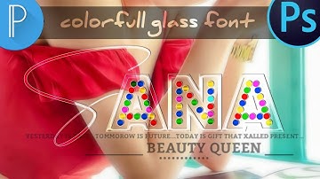New Colorfull Glass font with Color Circles in Ps Touch 2020 || by Alee Creation