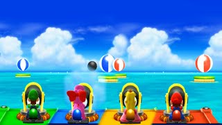 Mario Party 9 Garden Battle - Birdo Vs Mario Vs Luigi Vs Peach | Cartoons Mee