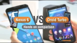 Google Nexus 6 vs Motorola Droid Turbo hands on comparison [First look] [HD](Hi All, Two Motorola beasts going head to head! We thought a comparison video would help you in choosing which one you are going to buy. In this in-depth ..., 2014-11-15T17:46:15.000Z)