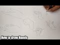 How to draw Hand Shape different-different angles/pencil Sketch...