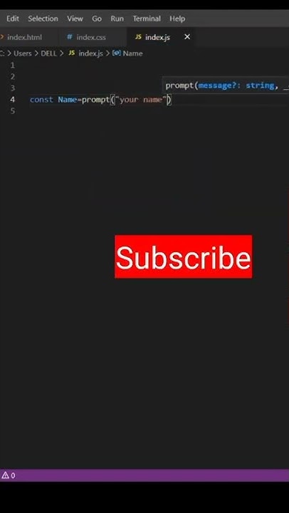 Prompt function in javascript #shorts - YouTube