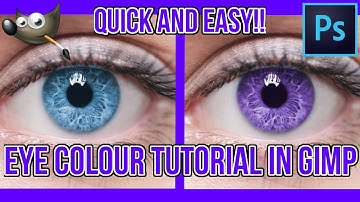 How to change eye colour in Gimp/Photoshop for beginners (SUPER EASY TUTORIAL!!)