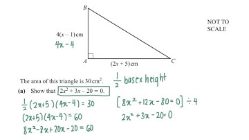 Solving Quadratic Equations | IGCSE MATH (0580) PAST PAPER QUESTIONS