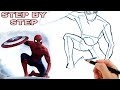 Draw spider man with easy step by step instructions