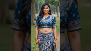 Floral Fantasy In Blue Saree Look Thats Pure Art