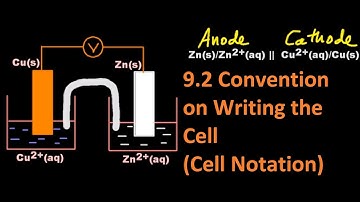 9.2 Convention on Writing the Cell (Cell Notation) [SL IB Chemistry]