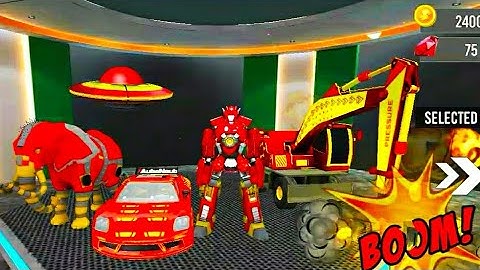 Futuristic Crane Robot Spaceship Elephant Car Game