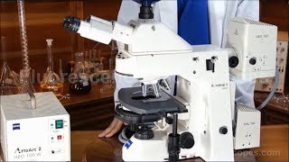 Zeiss Axioskop 2 Mot Motorized Upright Dic Fluorescence Microscope Sku-061