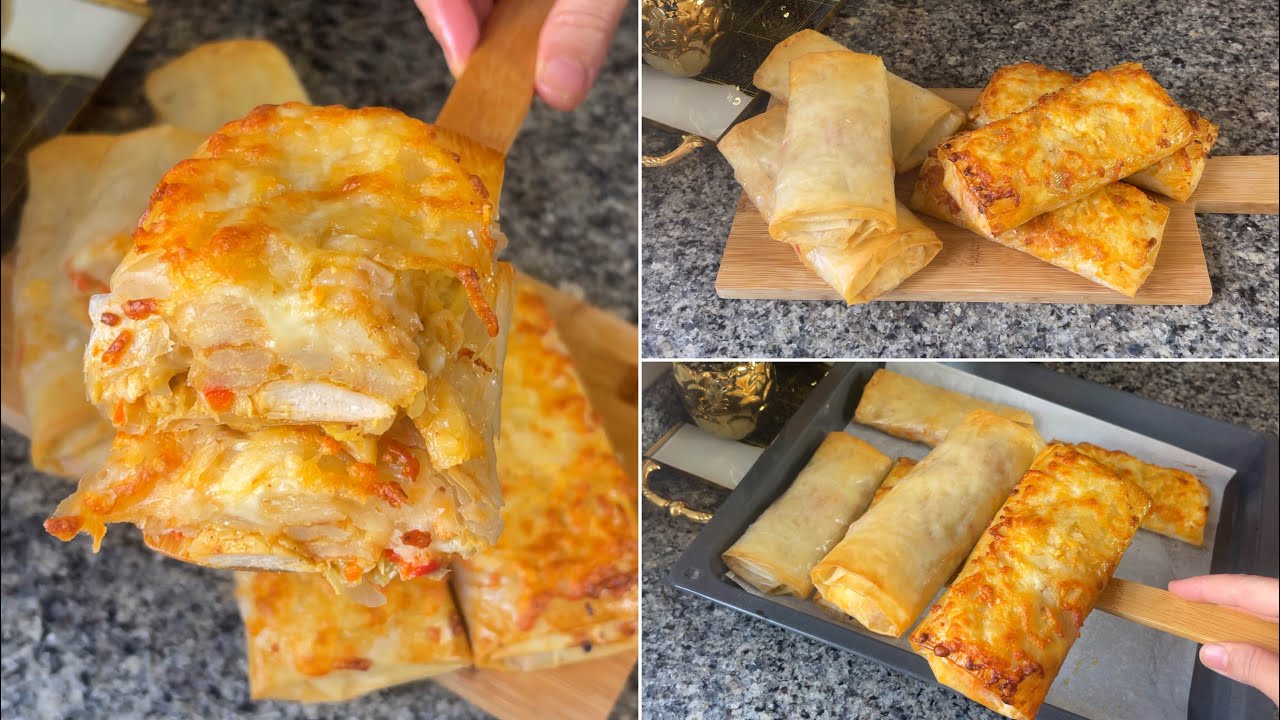 أسرع وألذ سندويتشات أو فطائر بدون عجينة ولا ذلك في 10دقائق👌🏻بحشوة لذيذة بزااف متشبعوش منهم