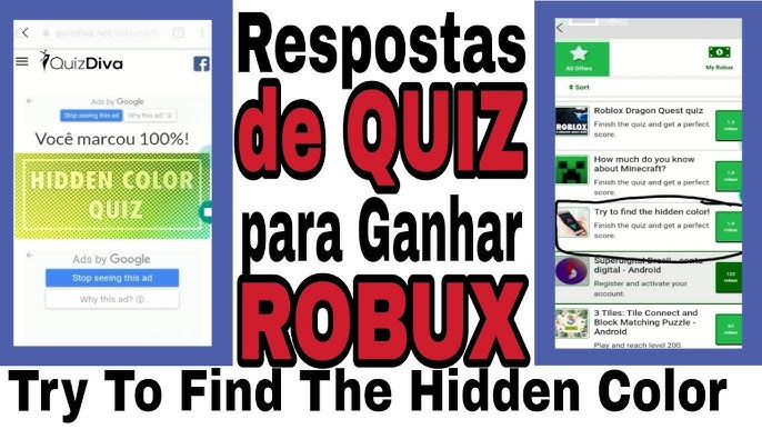 Roblox-- Respostas de Quiz Diva para Ganhar Robux !!!! Quiz do