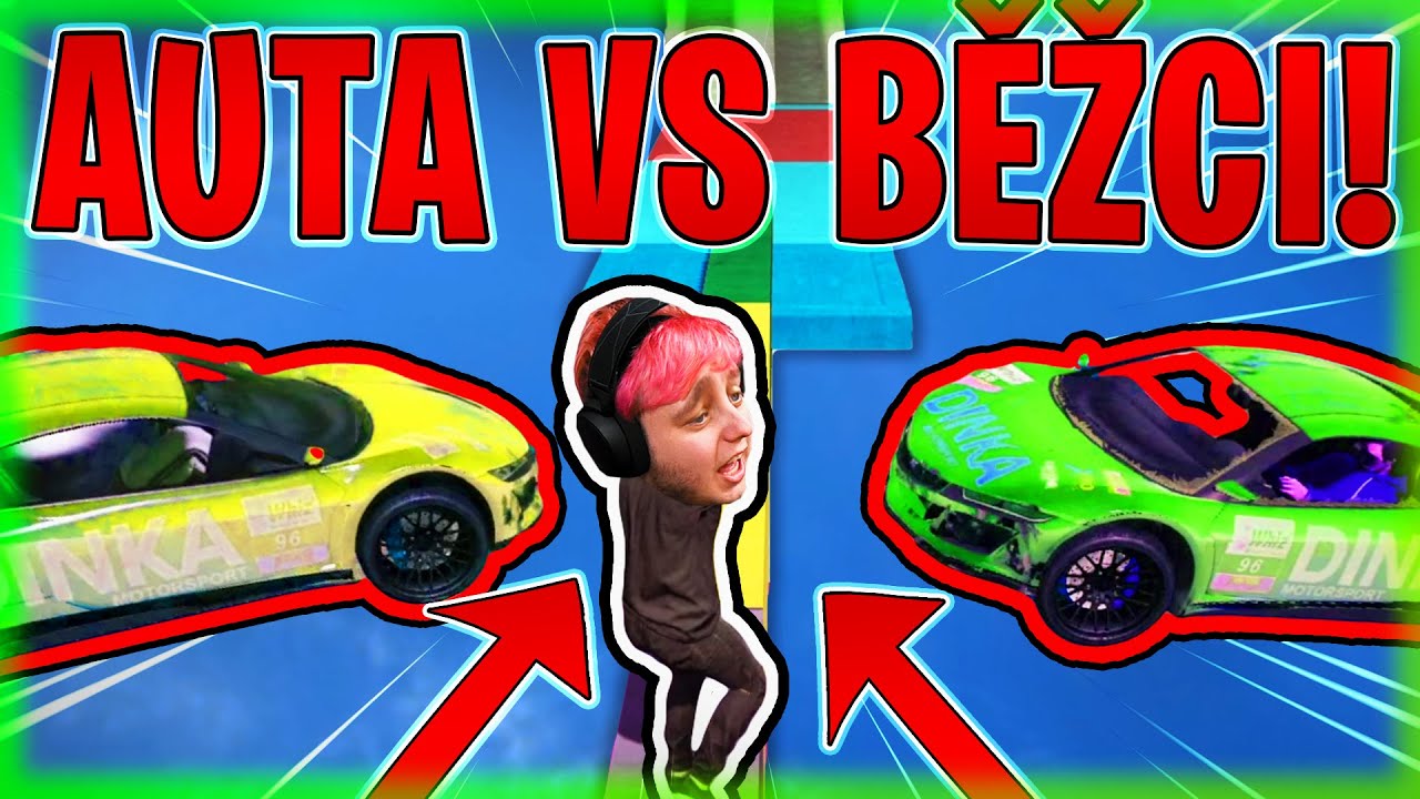 AUTA VS BĚŽCI V GTA!!! | Morry&@Cuky2222&@BowTeaG&@Davel23&@misshell7202&Faster