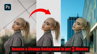 How to Remove Background in Photoshop (QUICK & EASY STEPS) | Cut Out Hair 3 MINUTES.