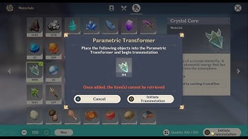 I used 150 crystal cores on parametric transformer