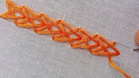 New Simple Border Line Stitch for Beginners || Border Line Design || Hand Embroidery