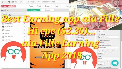 The Best Earning App / Best aia file / free aia | Thunkable professional aia 2018/ Best aia file🔴