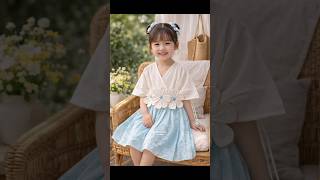 Kaftan style baby girl dress tutorial #shortsfeed #foryou #foryourpage #kidswear#sewing#frockdesign