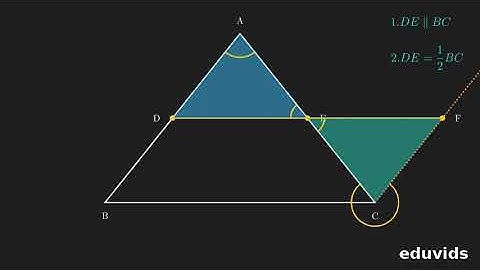 Midpoint Theorem Proof Using Parallel Lines and Congruent Triangles