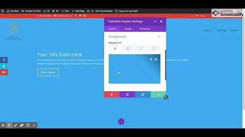 Divi Video as a background
