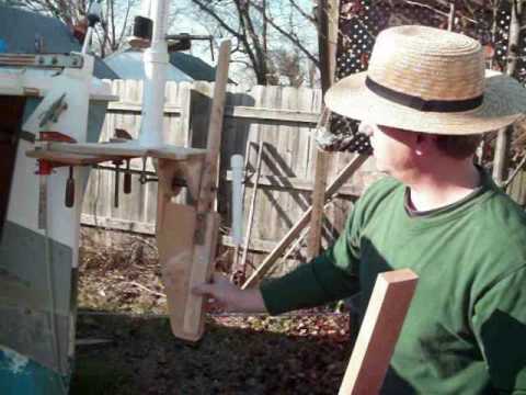 Pete's self-steering wind vane project - YouTube