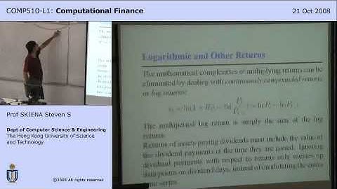 Lecture 13 - Financial Time Series Data