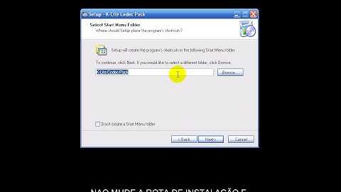 Vídeo tutorial de instalação de K lite Codec Pack