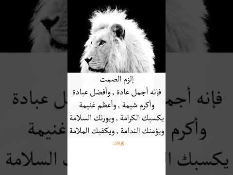 الزم الصمت فانه اجمل عادة وافضل عبادة واكرم شيمة وأعظم غنيمة