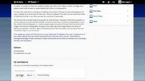 Uploading a File to a Desire2Learn Dropbox Folder