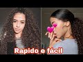 3 Penteados simples para cabelo cacheado.