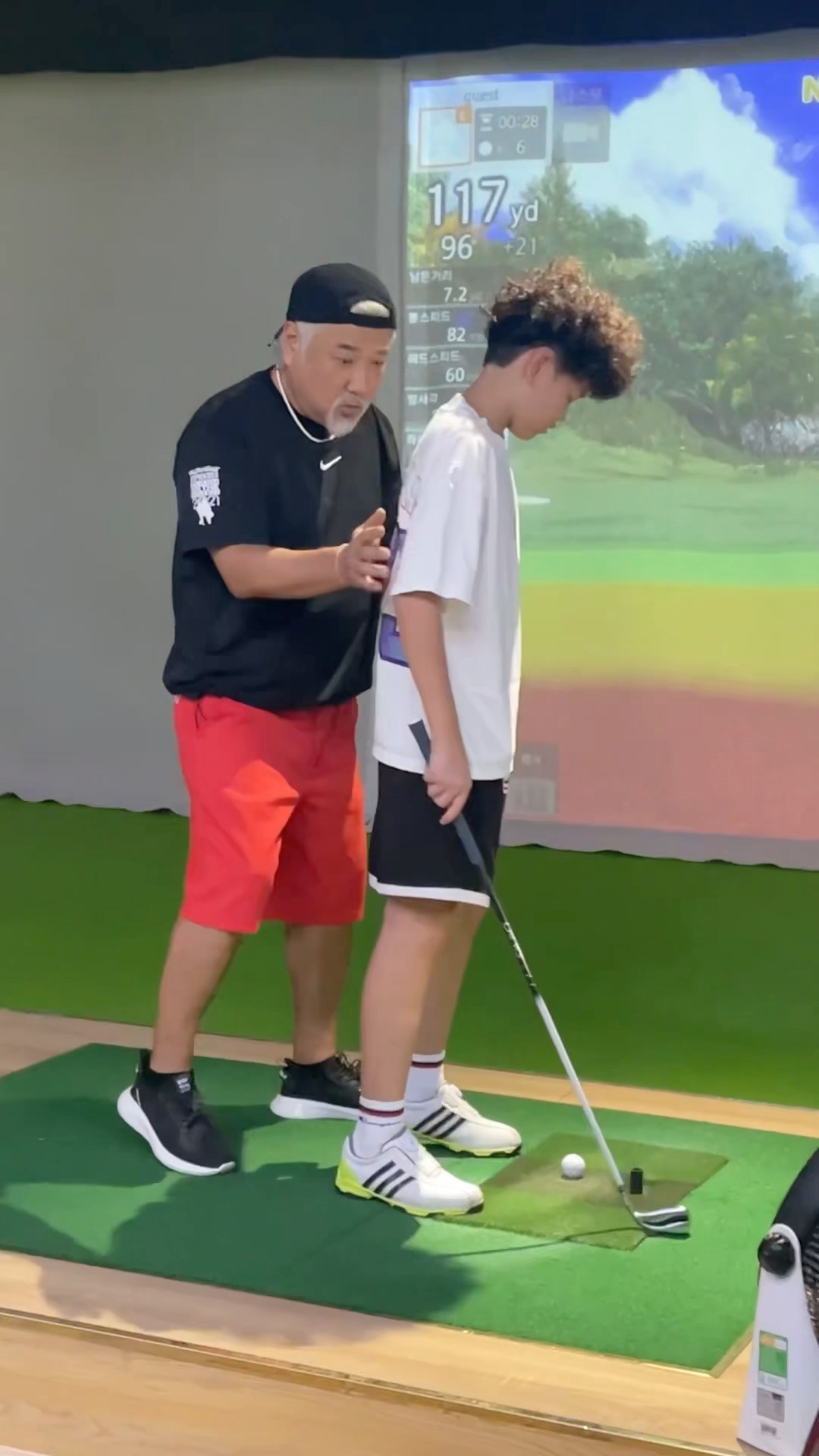 (Golf familyVN) sự hướng dẫn của thầy em lên luôn ?#golf #shorts