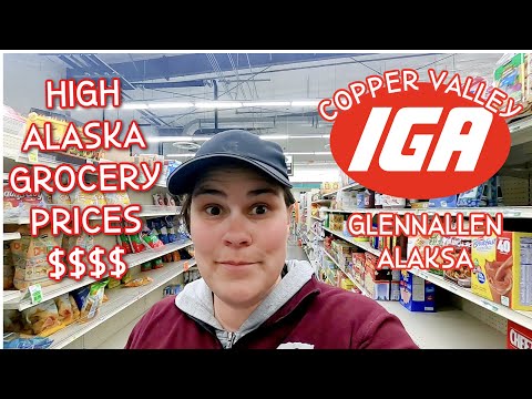 Expensive ALASKA Grocery Store Prices $$$$$| Glennallen, Alaska IGA | SHOP WITH ME