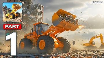 Demolition & Construction Inc - Gameplay Walkthrough Part 1 - Demolish and Build with an Excavator