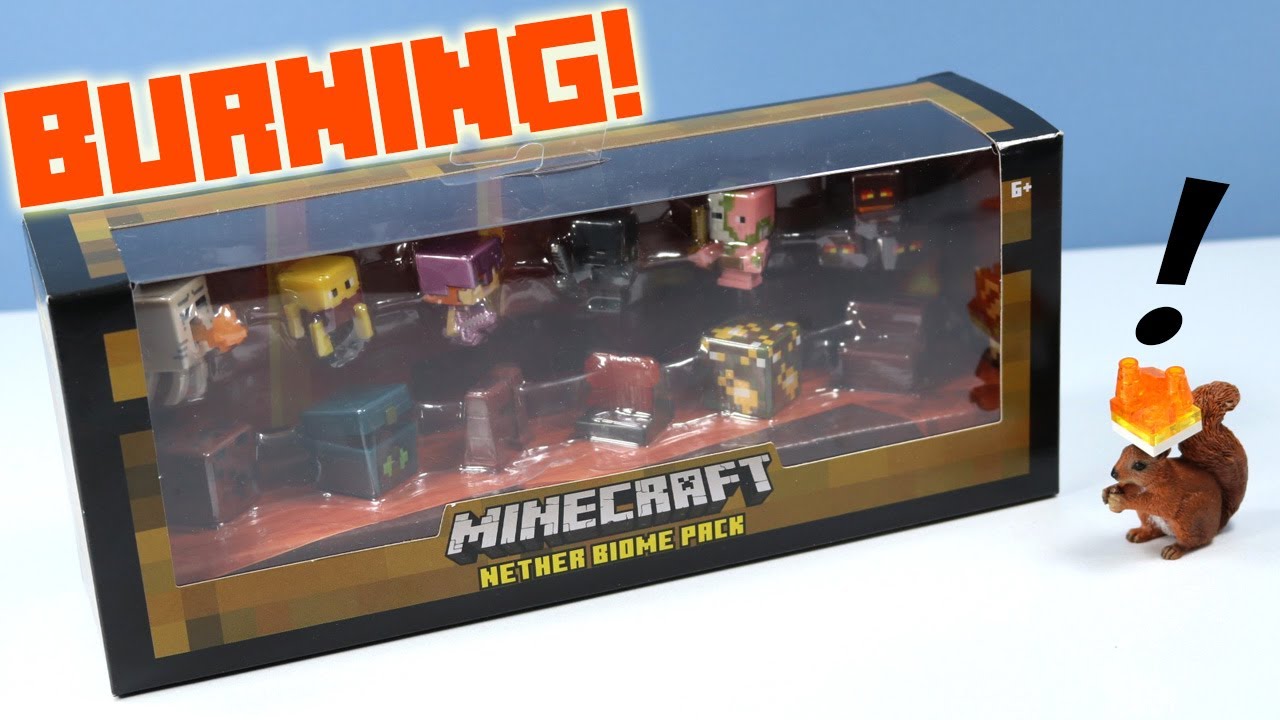 Minecraft MiniFigures Nether Biome Pack Toy Review YouTube