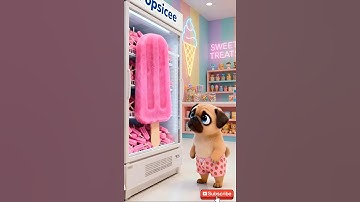 The puppy has a sweet plan! 🤫He buys a giant popsicle... and shared it with everyone!🐶🍦🤩