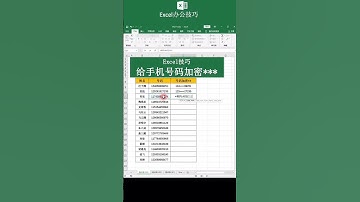 Excel函數給號碼加密❤️The Excel function encrypts the number
