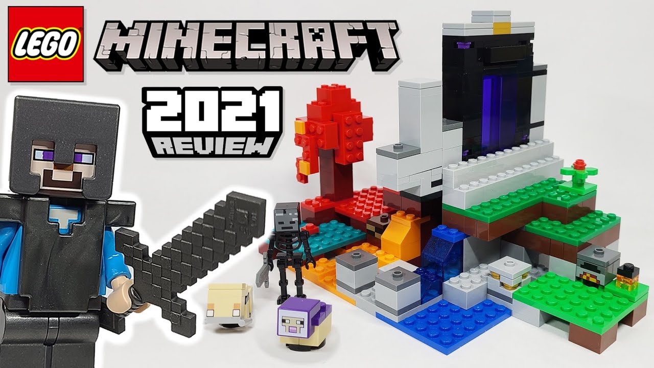 LEGO Minecraft The Ruined Portal Building Toy 21172 with Steve and