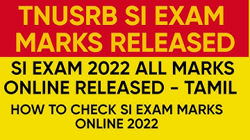 tnusrb si results 2022 | si exam results 2022 |how to check si exam results online  #viral2troll