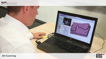 ATOS Compact Scan Blue Light 3D Scanner with Tilt and Swivel Automation for Rapid Parts Inspection